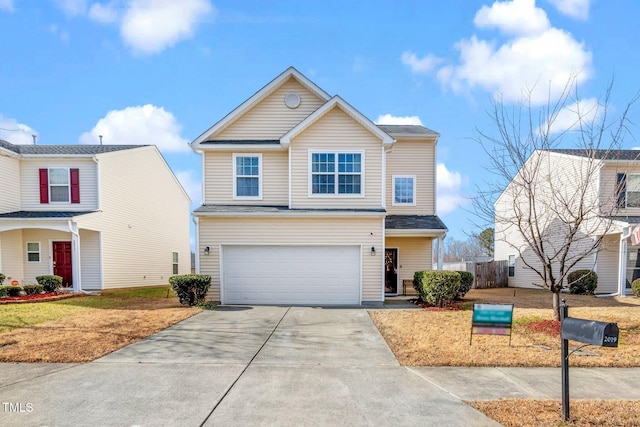 view of front property featuring a garage