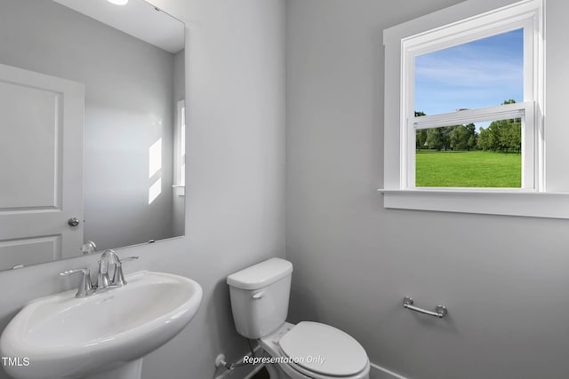 bathroom featuring toilet and sink