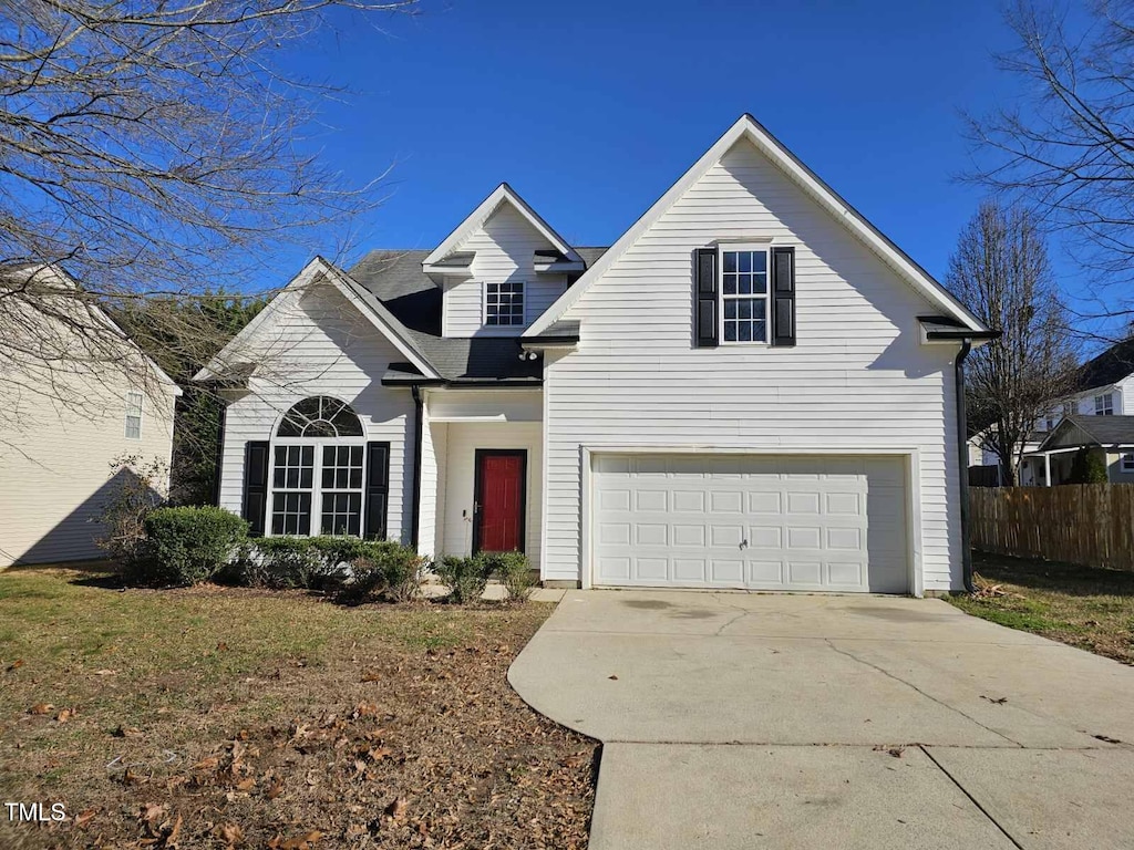 view of property with a garage