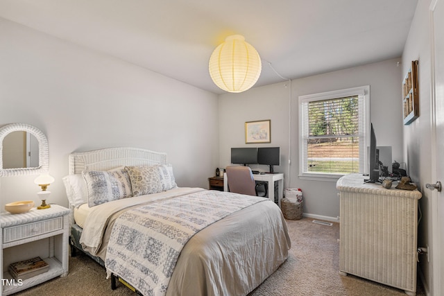 bedroom with carpet floors