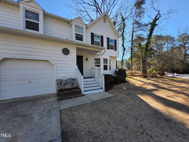 view of front of house featuring a garage