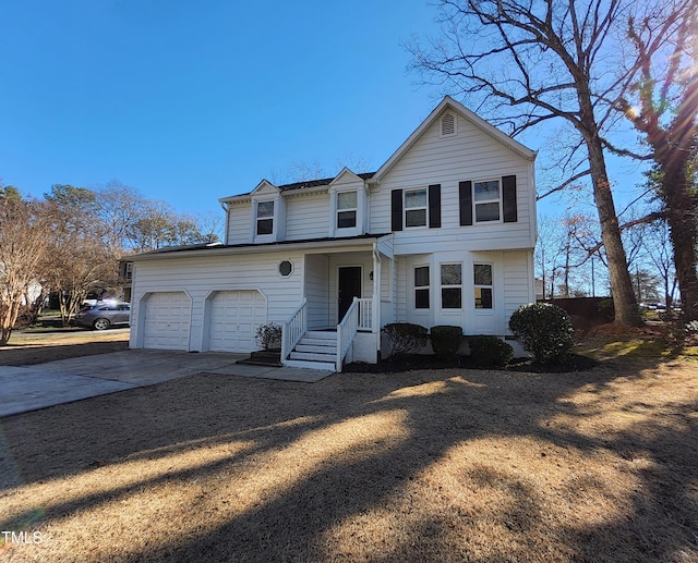 front of property featuring a garage