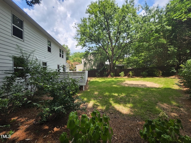 4300 Hickory Ridge Dr, Raleigh, NC 27609 - view of yard with a wooden deck