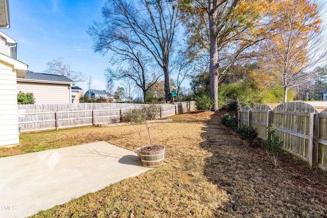 view of yard featuring a patio area