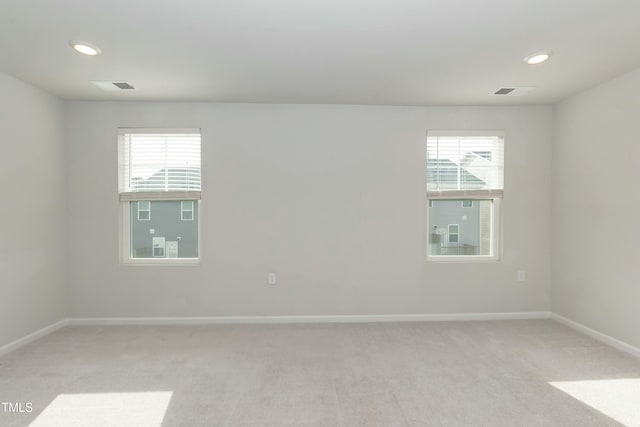 carpeted empty room featuring a wealth of natural light