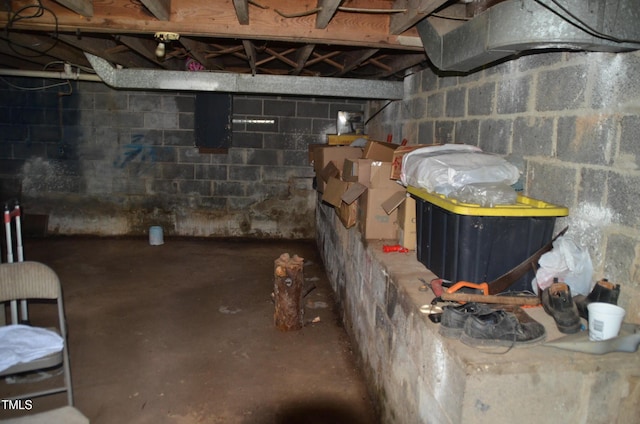 view of basement