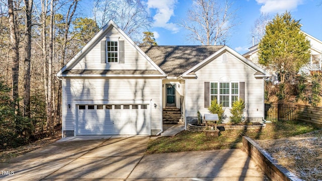 view of property with a garage