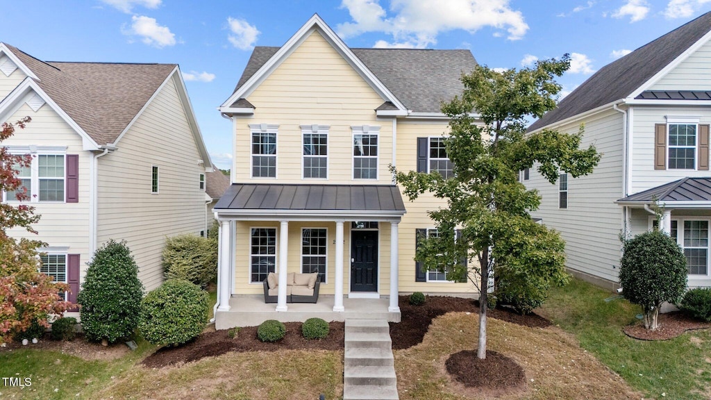 view of front of property featuring a porch