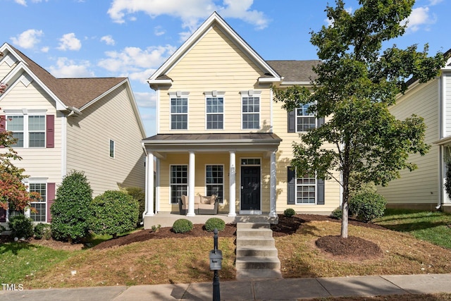 view of front of house featuring covered porch