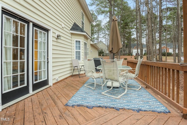 view of wooden deck