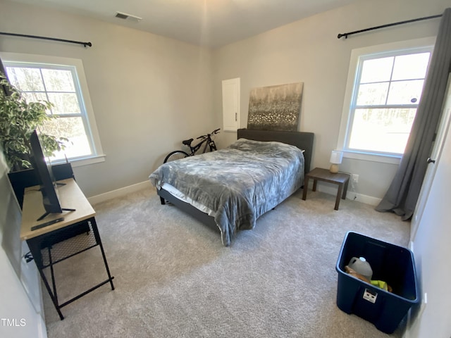 view of carpeted bedroom