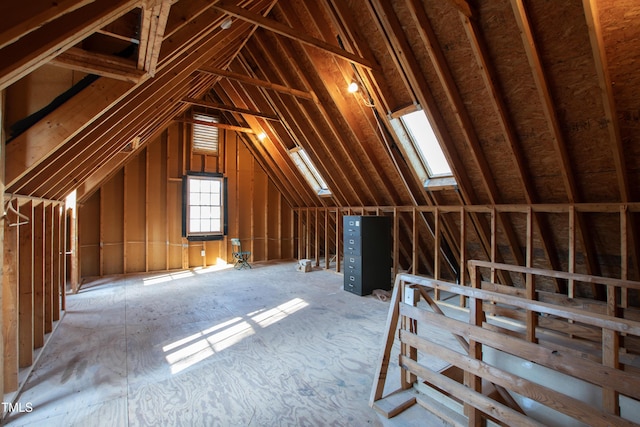 view of attic