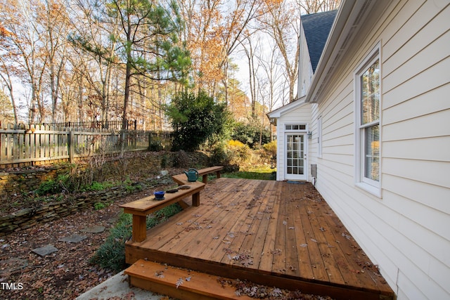 view of wooden terrace