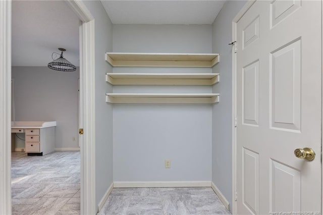 view of walk in closet