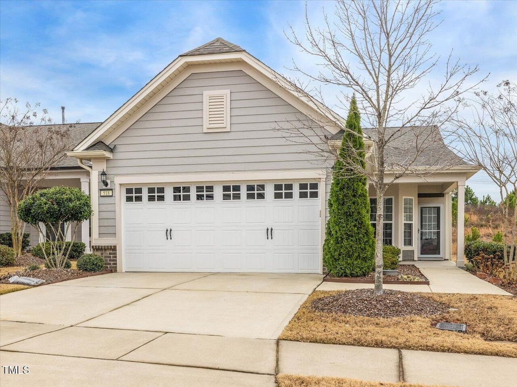 view of front of home featuring a garage