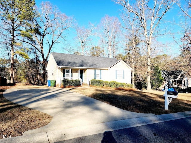 view of front of house with covered porch