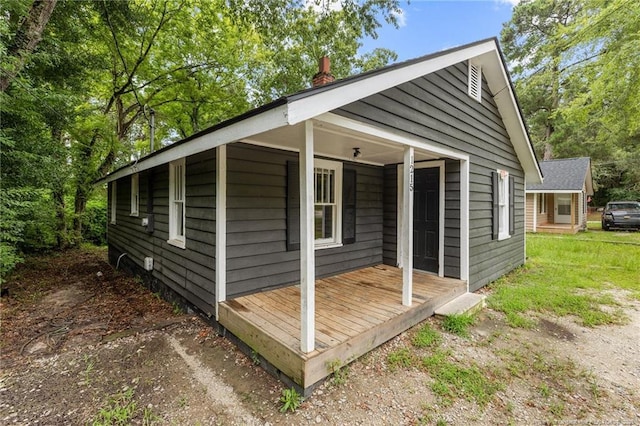 exterior space featuring a porch