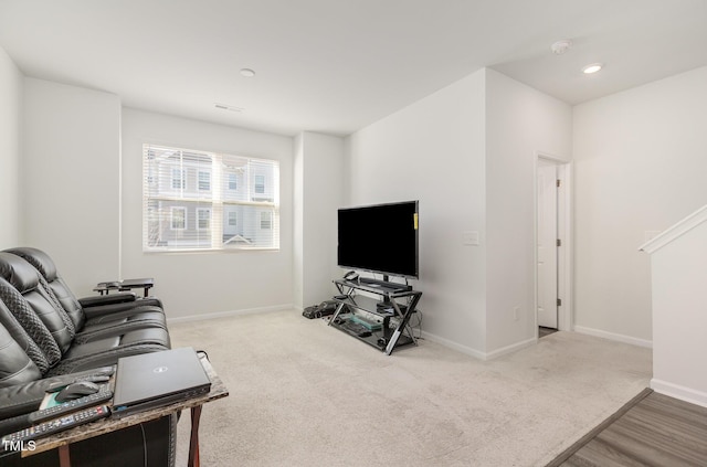 view of carpeted living room