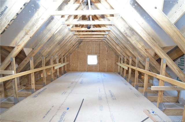 view of attic