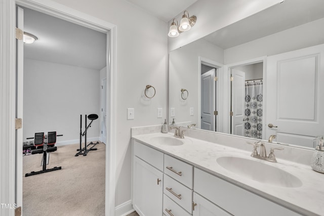 bathroom with vanity