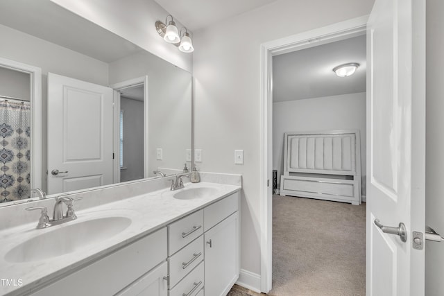 bathroom featuring vanity