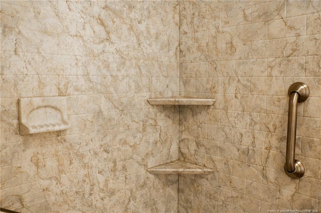 room details with a tile shower