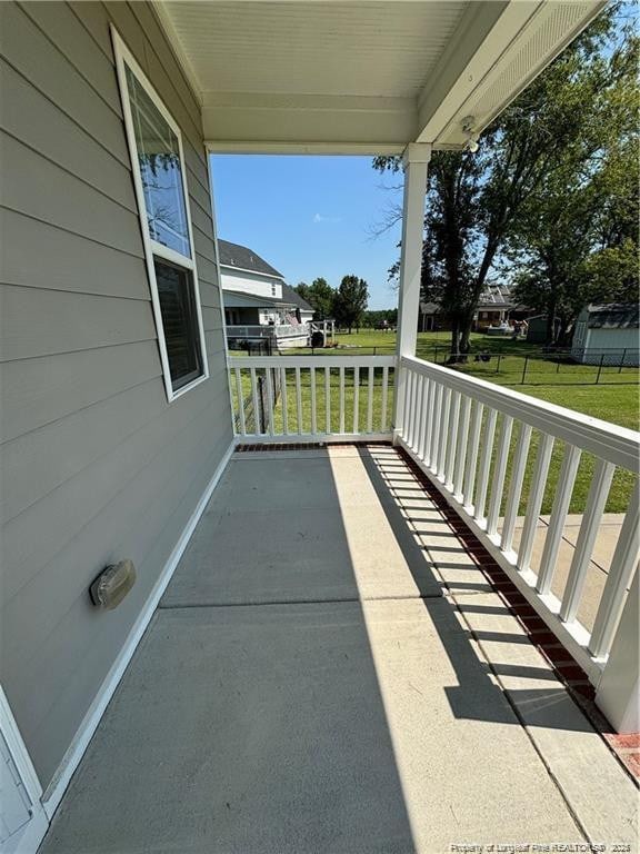 balcony with a porch