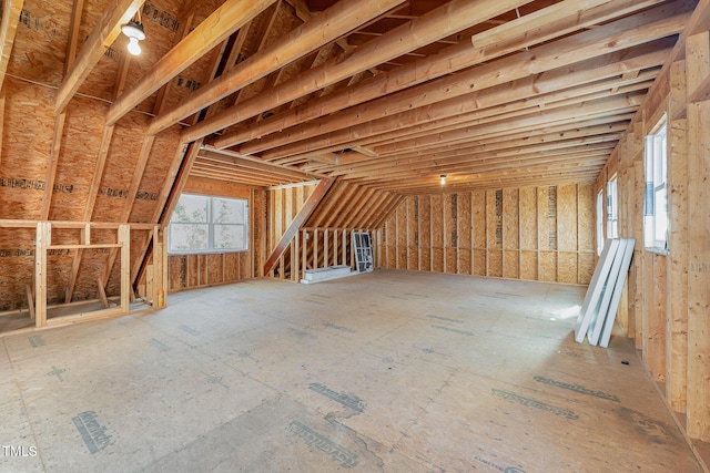 view of attic