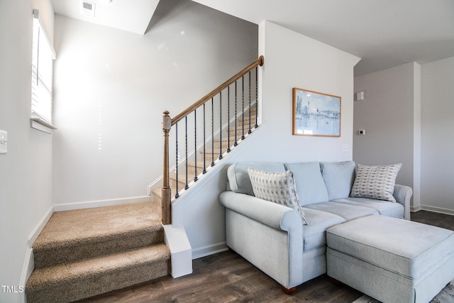 interior space with hardwood / wood-style flooring