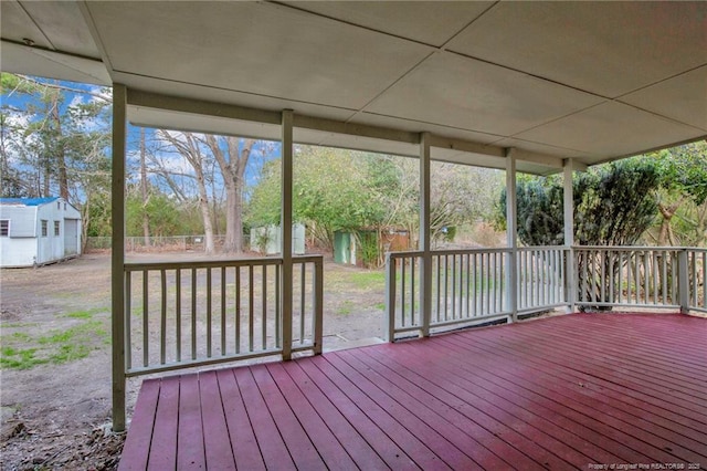 view of wooden deck