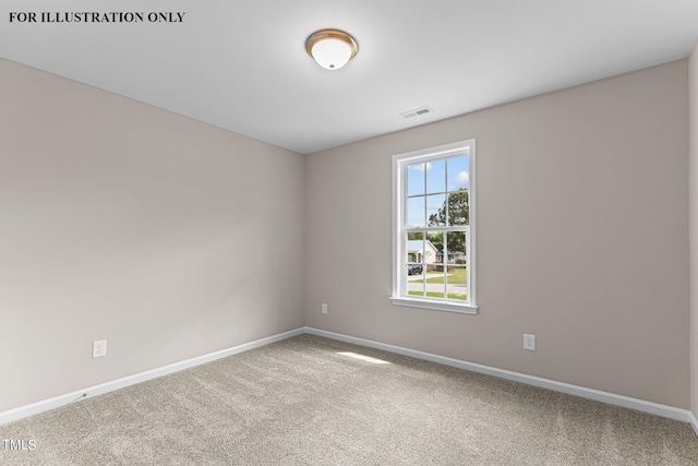 spare room featuring carpet flooring