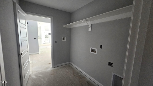 121 Tanglewood Dr Unit 8-J, Louisburg, NC 27549 - laundry area with washer hookup, hookup for an electric dryer, and baseboards