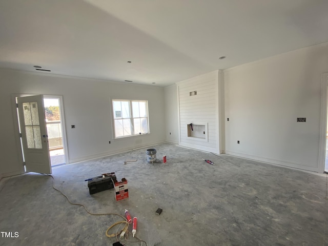 view of unfurnished living room