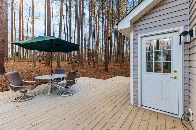 view of wooden deck