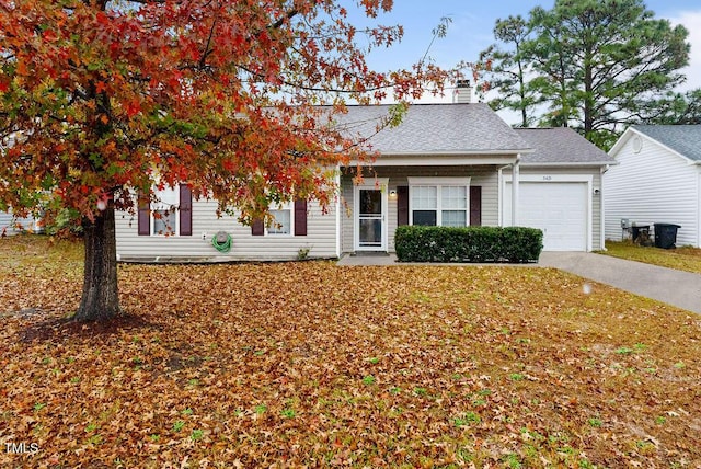 view of front facade with a garage