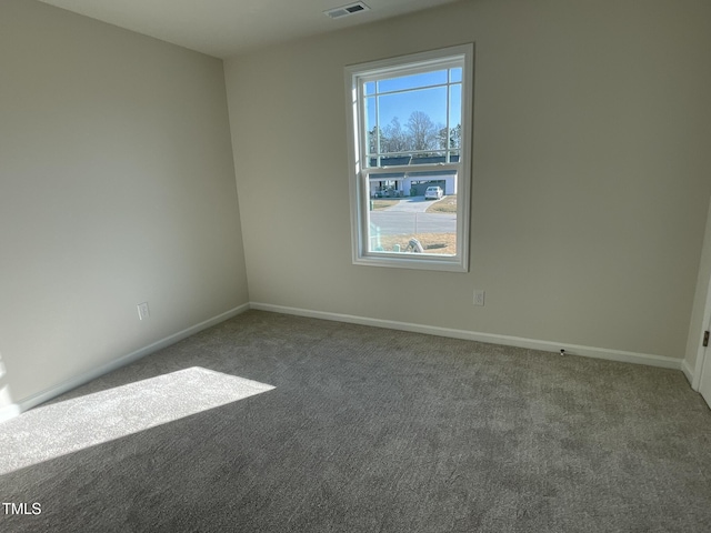 view of carpeted spare room