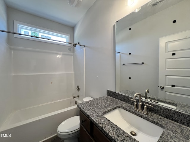 286 Longbow Dr, Middlesex, NC 27557 - full bathroom featuring toilet, vanity, and shower / washtub combination