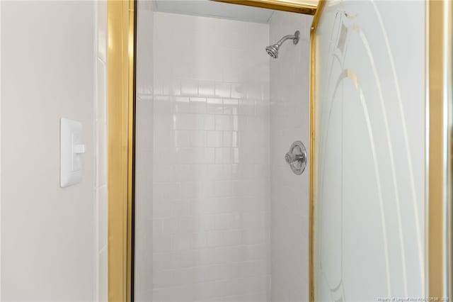 room details with a tile shower