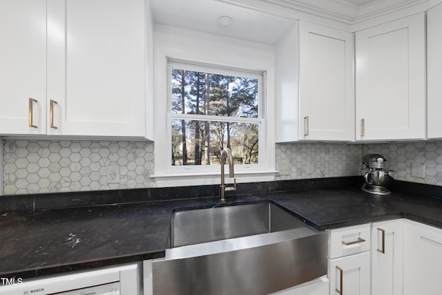 kitchen with white cabinets and sink