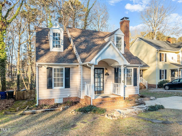 view of cape cod house