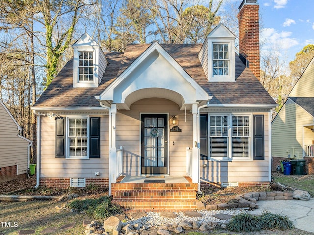 view of cape cod home