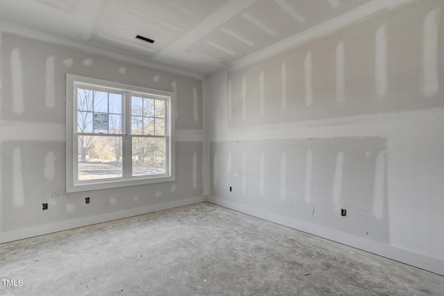 empty room featuring concrete floors