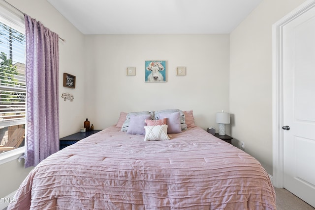 view of carpeted bedroom