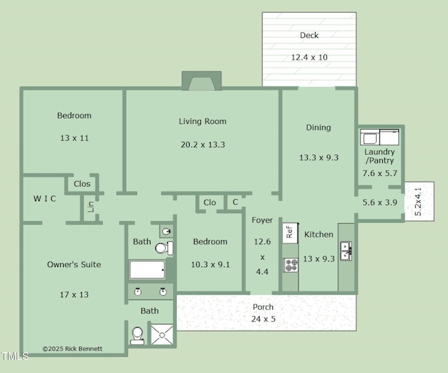 288 Rosa Cir, Willow Springs, NC 27592 - property floor plan