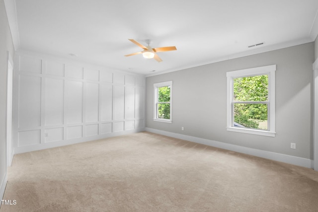 632 Angus Ct, Sanford, NC 27332 - unfurnished room with ceiling fan, light carpet, and baseboards