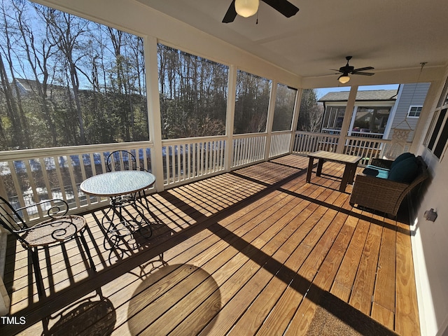 sunroom featuring a wealth of natural light