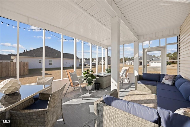 view of sunroom