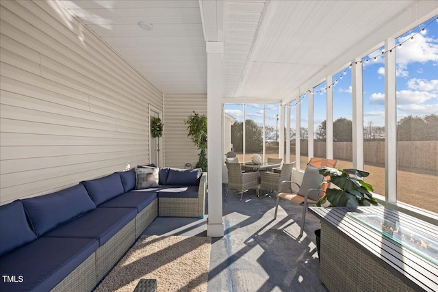 view of sunroom / solarium