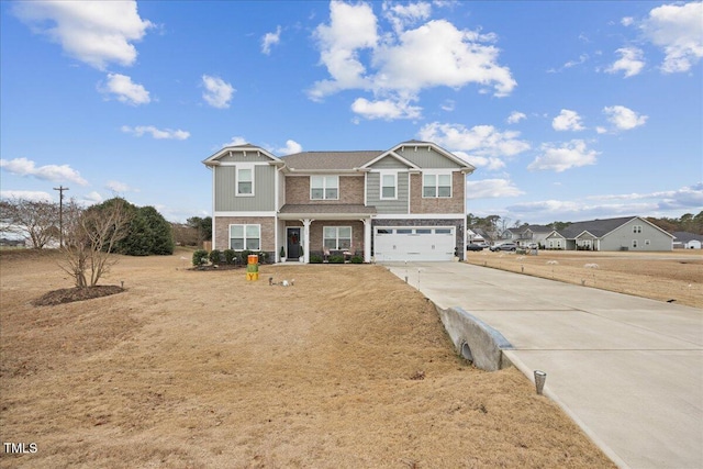 view of front facade with a garage