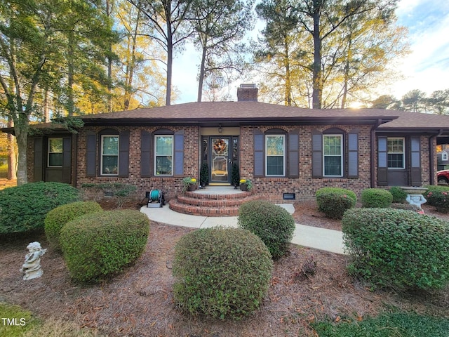 view of single story home